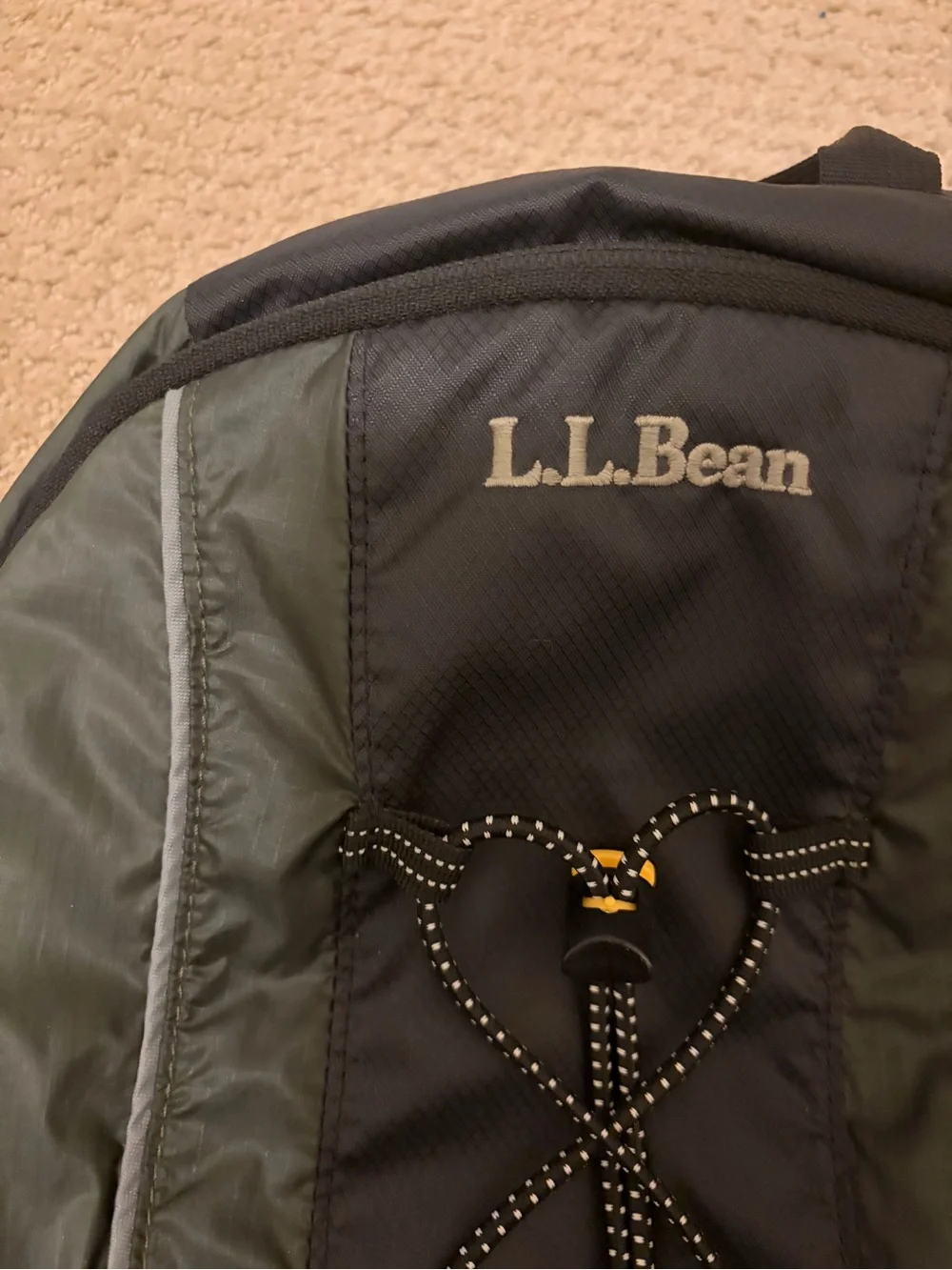L.L. Bean Stowaway Backpack - Black/Charcoal Gray